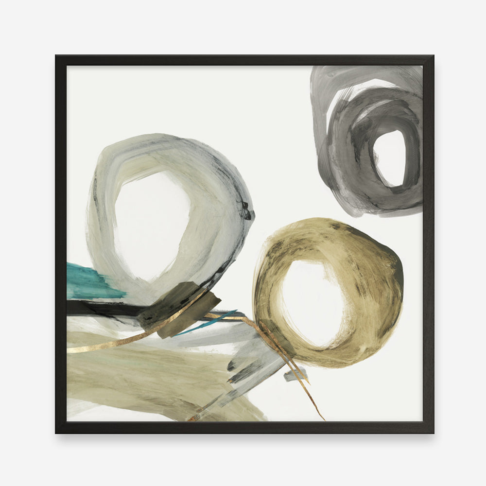 Shop Rings And Lines II (Square) Art Print a painted abstract themed wall art print from The Print Emporium wall artwork collection - Buy Australian made fine art painting style poster and framed prints for the home and your interior decor room, TPE-PC-PG628-AP