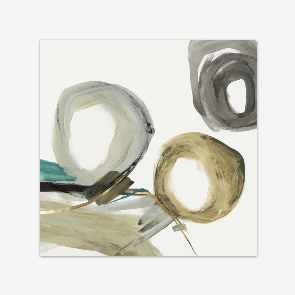 Shop Rings And Lines II (Square) Art Print a painted abstract themed wall art print from The Print Emporium wall artwork collection - Buy Australian made fine art painting style poster and framed prints for the home and your interior decor room, TPE-PC-PG628-AP