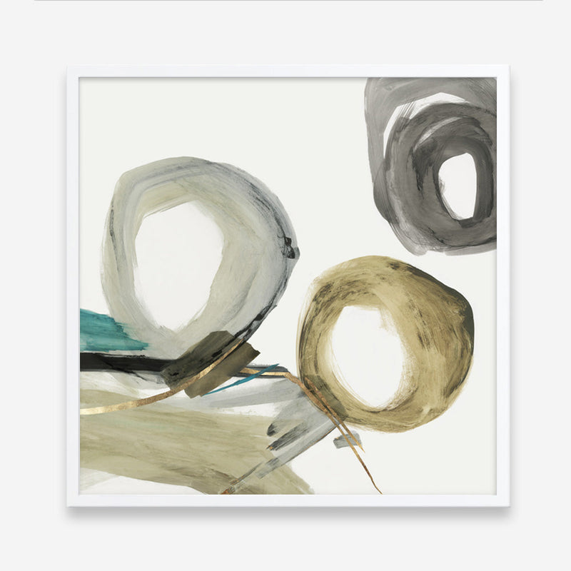 Shop Rings And Lines II (Square) Art Print a painted abstract themed wall art print from The Print Emporium wall artwork collection - Buy Australian made fine art painting style poster and framed prints for the home and your interior decor room, TPE-PC-PG628-AP