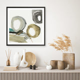 Shop Rings And Lines II (Square) Art Print a painted abstract themed wall art print from The Print Emporium wall artwork collection - Buy Australian made fine art painting style poster and framed prints for the home and your interior decor room, TPE-PC-PG628-AP