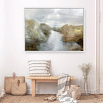 Shop Riverside Canvas Print a painted abstract themed framed canvas wall art print from The Print Emporium artwork collection - Buy Australian made fine art painting style stretched canvas prints for the home and your interior decor space, TPE-DH-138-CA-35X46-NF