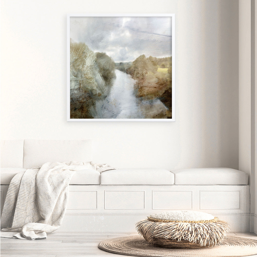 Shop Riverside (Square) Art Print a painted abstract themed wall art print from The Print Emporium wall artwork collection - Buy Australian made fine art painting style poster and framed prints for the home and your interior decor room, TPE-DH-222-AP