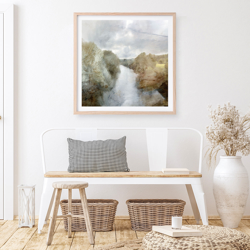 Shop Riverside (Square) Art Print a painted abstract themed wall art print from The Print Emporium wall artwork collection - Buy Australian made fine art painting style poster and framed prints for the home and your interior decor room, TPE-DH-222-AP