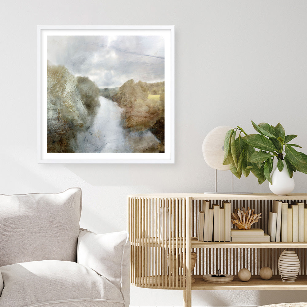 Shop Riverside (Square) Art Print a painted abstract themed wall art print from The Print Emporium wall artwork collection - Buy Australian made fine art painting style poster and framed prints for the home and your interior decor room, TPE-DH-222-AP