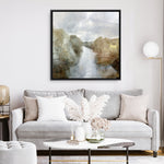 Shop Riverside (Square) Canvas Print a painted abstract themed framed canvas wall art print from The Print Emporium artwork collection - Buy Australian made fine art painting style stretched canvas prints for the home and your interior decor space, TPE-DH-222-CA-40X40-NF