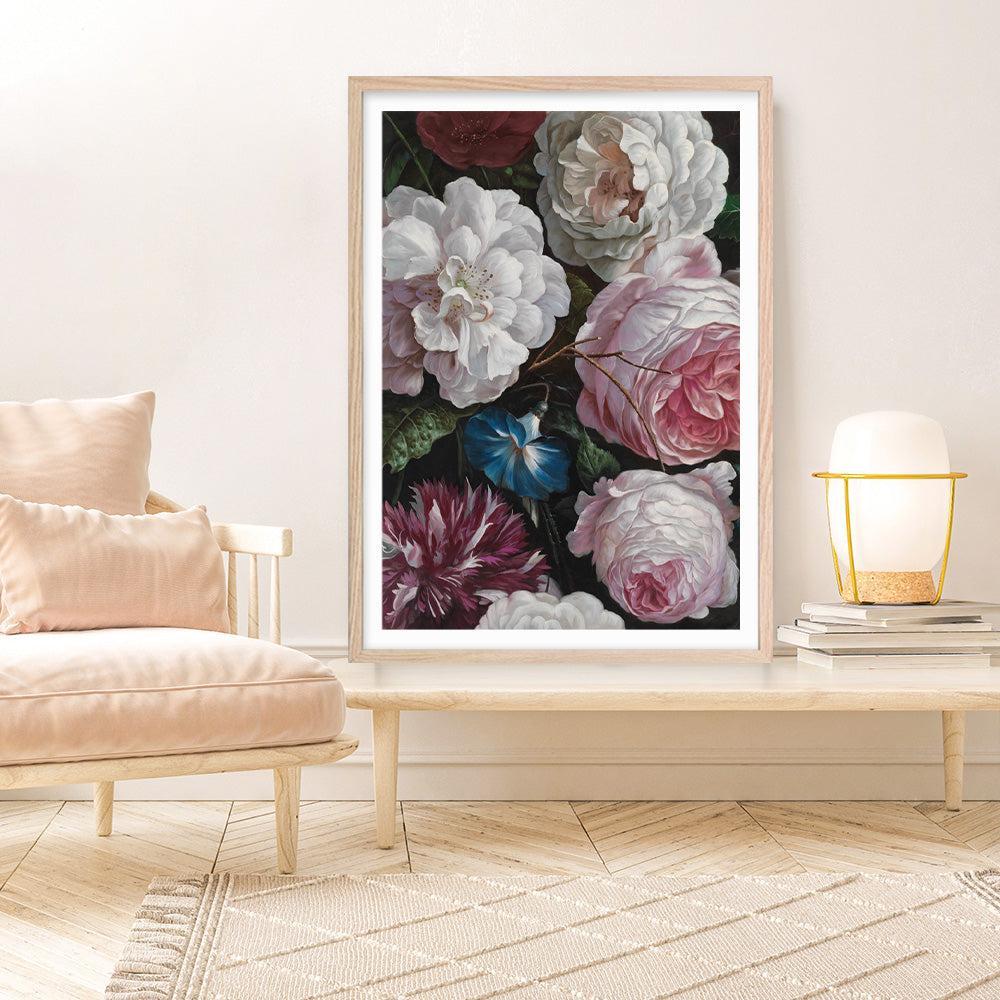Shop Romantic Floral Art Print a floral themed painted wall art print from The Print Emporium wall artwork collection - Buy Australian made fine art painting style poster and framed prints for the home and your interior decor room, TPE-023-AP