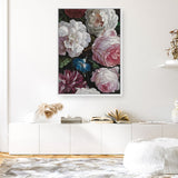 Shop Romantic Floral Canvas Print a floral themed painted framed canvas wall art print from The Print Emporium artwork collection - Buy Australian made fine art painting style stretched canvas prints for the home and your interior decor space, TPE-023-CA-35X46-NF