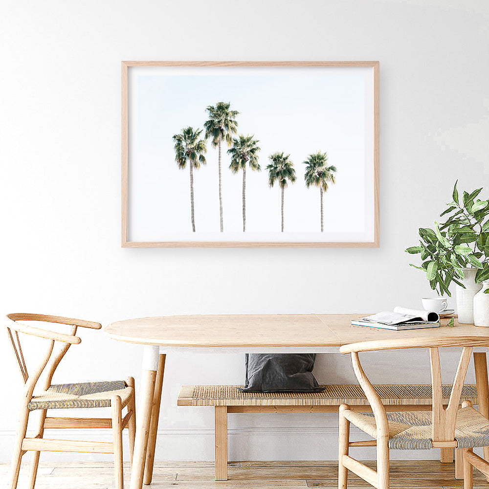 Shop Row Of Palms Photo Art Print a coastal themed photography wall art print from The Print Emporium wall artwork collection - Buy Australian made fine art poster and framed prints for the home and your interior decor, TPE-1248-AP