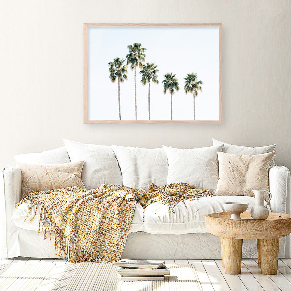 Shop Row Of Palms Photo Art Print a coastal themed photography wall art print from The Print Emporium wall artwork collection - Buy Australian made fine art poster and framed prints for the home and your interior decor, TPE-1248-AP