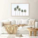 Shop Row Of Palms Photo Art Print a coastal themed photography wall art print from The Print Emporium wall artwork collection - Buy Australian made fine art poster and framed prints for the home and your interior decor, TPE-1248-AP