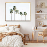 Shop Row Of Palms Photo Canvas Print a coastal themed photography framed stretched canvas print from The Print Emporium wall artwork collection - Buy Australian made prints for the home and your interior decor space, TPE-1248-CA-35X46-NF