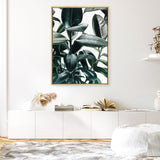 Shop Rubber Plant Canvas Print a painted style framed canvas wall art print from The Print Emporium artwork collection - Buy Australian made fine art painting style stretched canvas prints for the home and your interior decor space, TPE-009-CA-35X46-NF