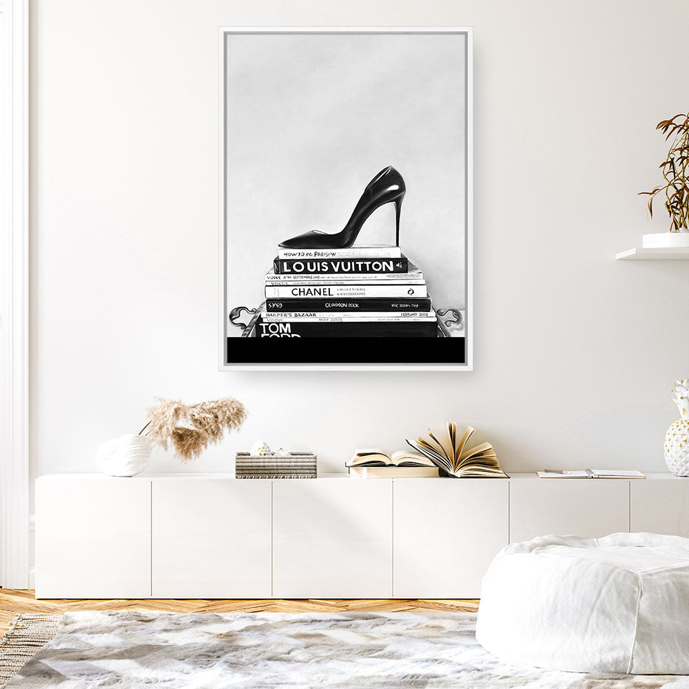 Shop Runway Reads Canvas Print a Hamptons style themed painted framed canvas wall art print from The Print Emporium artwork collection - Buy Australian made fine art painting style stretched canvas prints for the home and your interior decor space, TPE-282-CA-35X46-NF