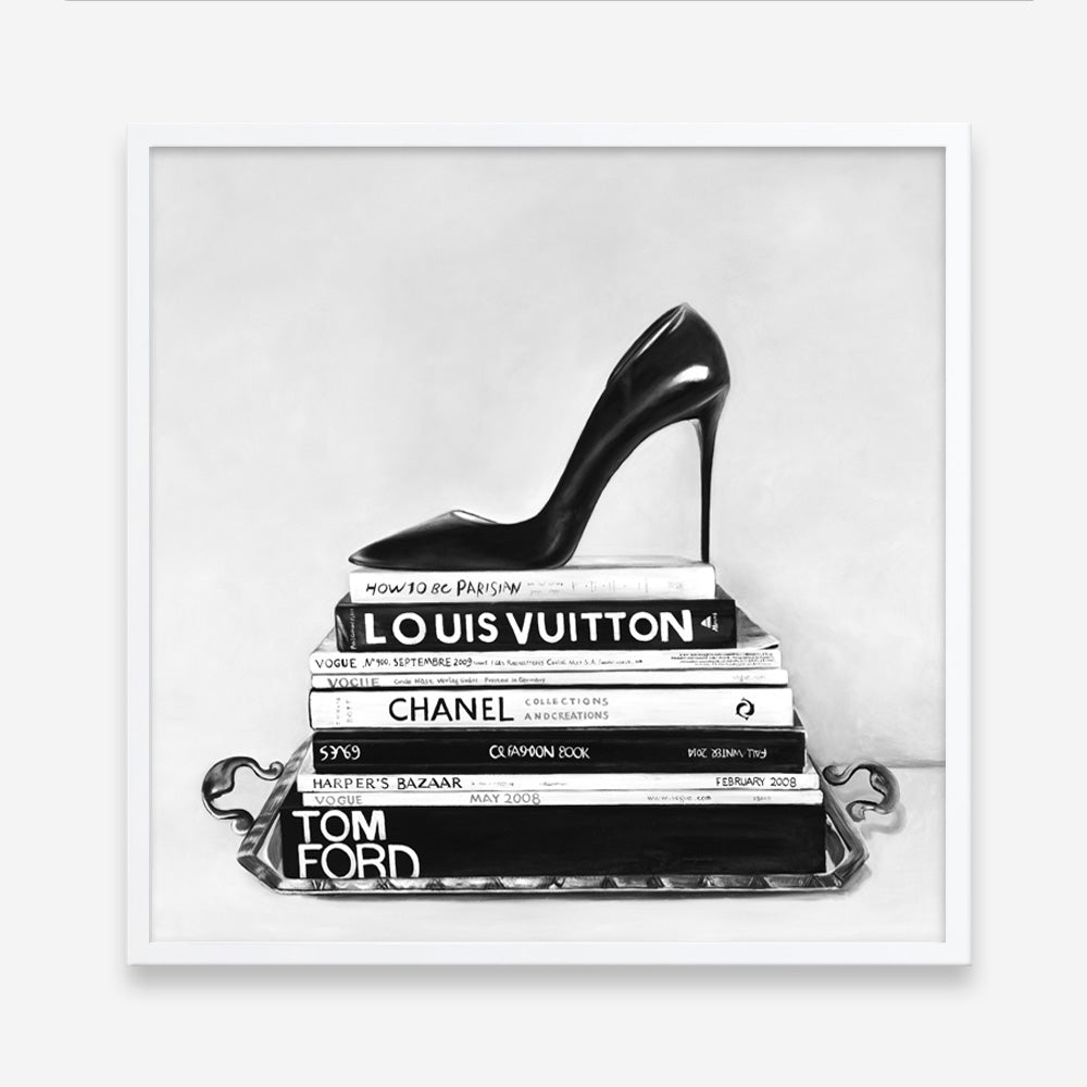 Shop Runway Reads (Square) Art Print a Hamptons style themed painted wall art print from The Print Emporium wall artwork collection - Buy Australian made fine art painting style poster and framed prints for the home and your interior decor room, TPE-193-AP