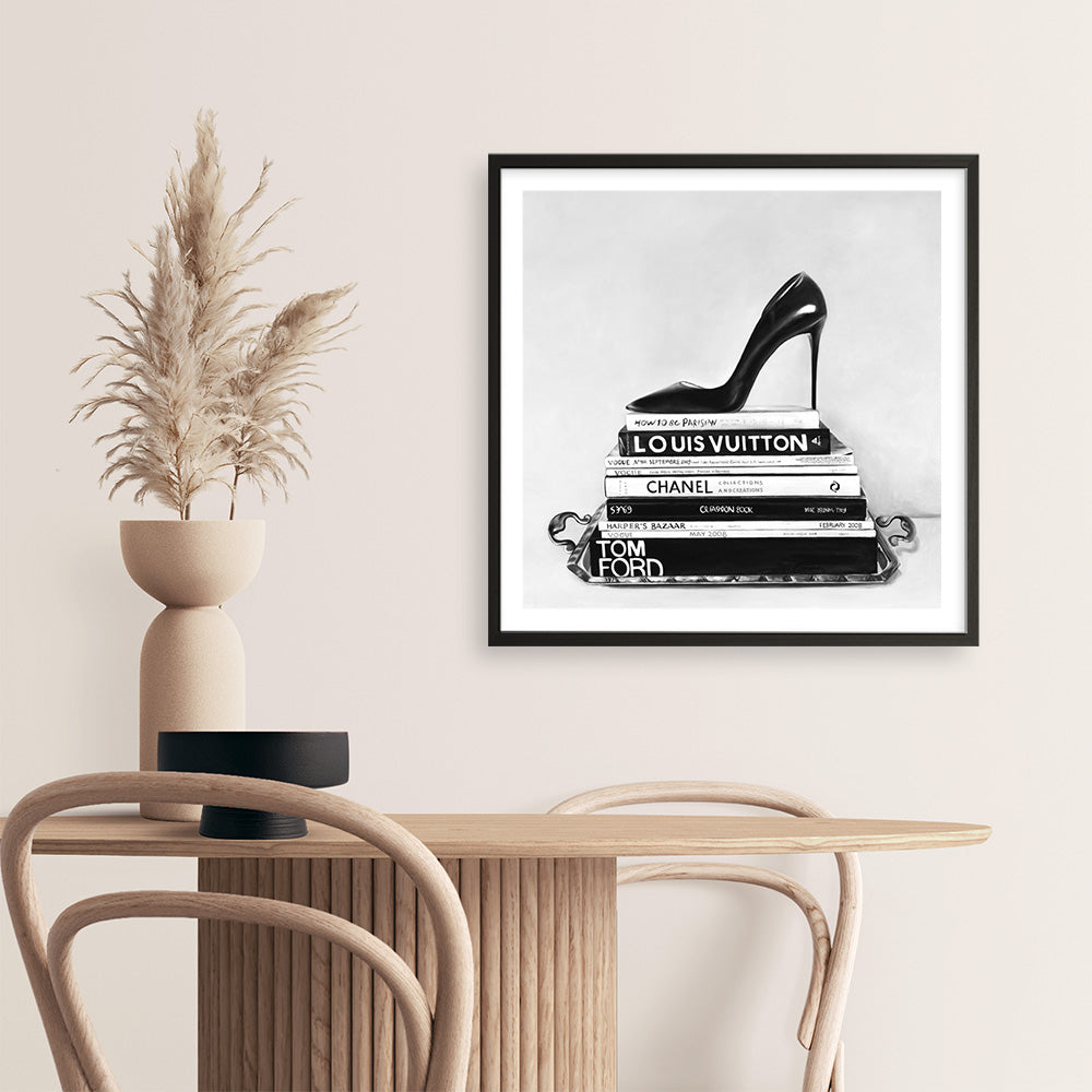 Shop Runway Reads (Square) Art Print a Hamptons style themed painted wall art print from The Print Emporium wall artwork collection - Buy Australian made fine art painting style poster and framed prints for the home and your interior decor room, TPE-193-AP