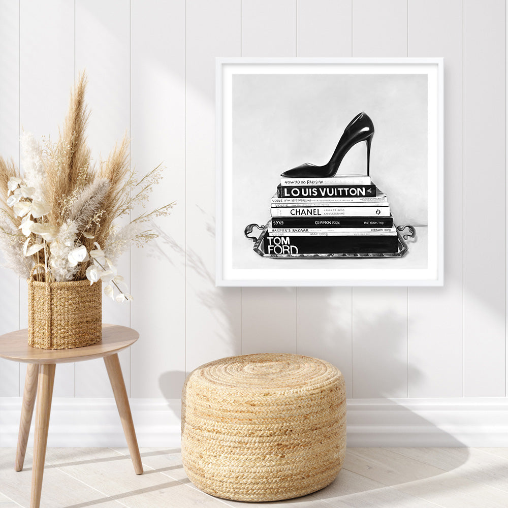 Shop Runway Reads (Square) Art Print a Hamptons style themed painted wall art print from The Print Emporium wall artwork collection - Buy Australian made fine art painting style poster and framed prints for the home and your interior decor room, TPE-193-AP