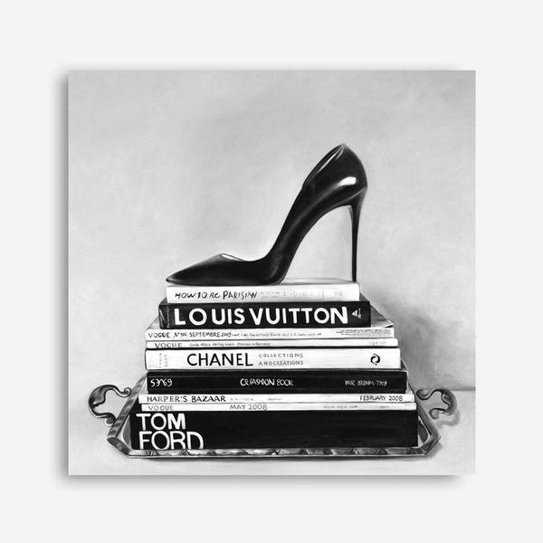 Shop Runway Reads (Square) Canvas Print a Hamptons style themed painted framed canvas wall art print from The Print Emporium artwork collection - Buy Australian made fine art painting style stretched canvas prints for the home and your interior decor space, TPE-193-CA-40X40-NF