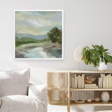 Shop Sage Lake (Square) Art Print a painted style wall art print from The Print Emporium wall artwork collection - Buy Australian made fine art painting style poster and framed prints for the home and your interior decor room, TPE-WA-68578-AP