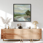 Shop Sage Lake (Square) Art Print a painted style wall art print from The Print Emporium wall artwork collection - Buy Australian made fine art painting style poster and framed prints for the home and your interior decor room, TPE-WA-68578-AP