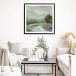 Shop Sage Lake (Square) Art Print a painted style wall art print from The Print Emporium wall artwork collection - Buy Australian made fine art painting style poster and framed prints for the home and your interior decor room, TPE-WA-68578-AP