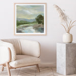 Shop Sage Lake (Square) Art Print a painted style wall art print from The Print Emporium wall artwork collection - Buy Australian made fine art painting style poster and framed prints for the home and your interior decor room, TPE-WA-68578-AP