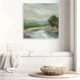 Shop Sage Lake (Square) Canvas Print a painted style framed canvas wall art print from The Print Emporium artwork collection - Buy Australian made fine art painting style stretched canvas prints for the home and your interior decor space, TPE-WA-68578-CA-40X40-NF