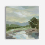 Shop Sage Lake (Square) Canvas Print a painted style framed canvas wall art print from The Print Emporium artwork collection - Buy Australian made fine art painting style stretched canvas prints for the home and your interior decor space, TPE-WA-68578-CA-40X40-NF