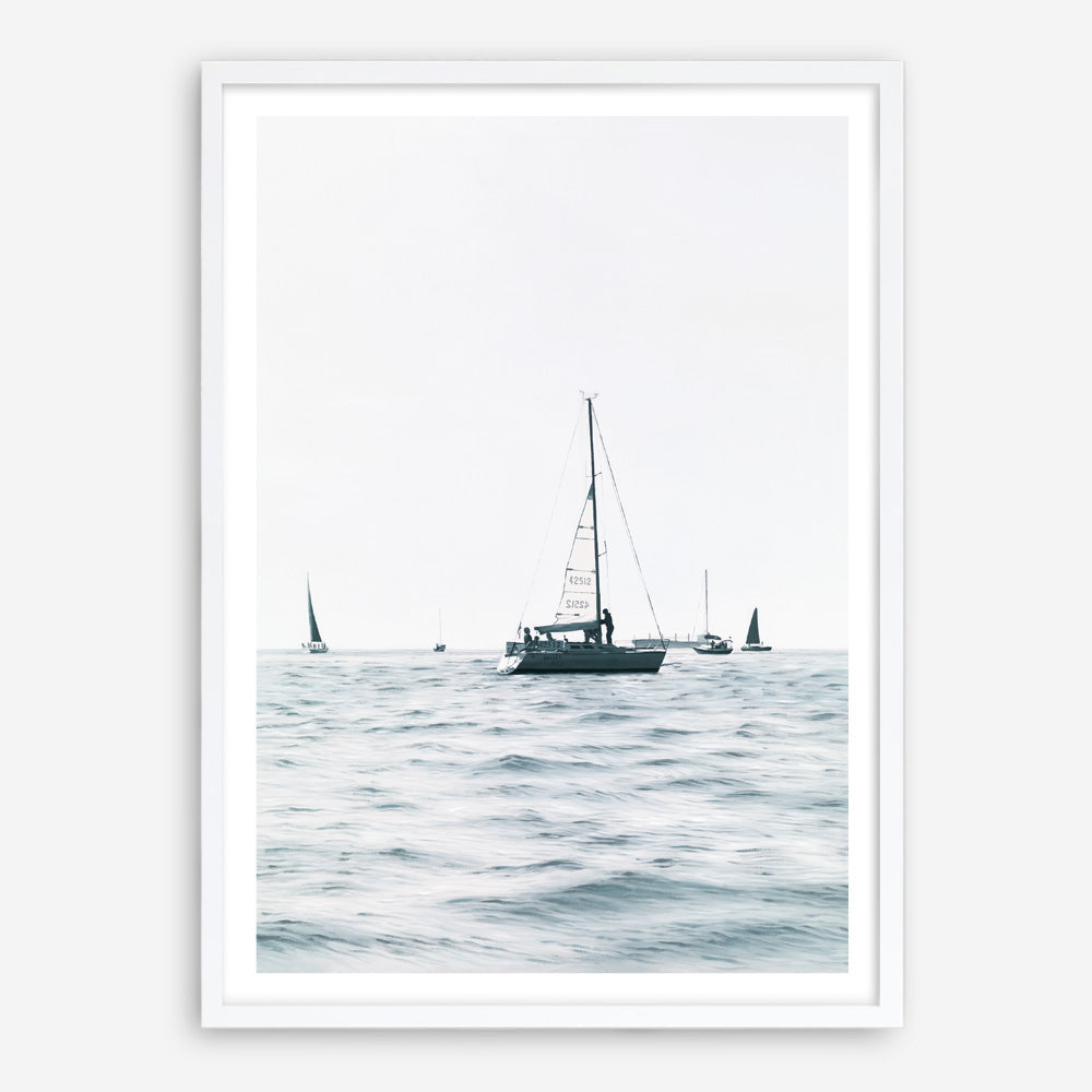 Shop Sailboats Art Print a coastal themed painted wall art print from The Print Emporium wall artwork collection - Buy Australian made fine art painting style poster and framed prints for the home and your interior decor room, TPE-756-AP