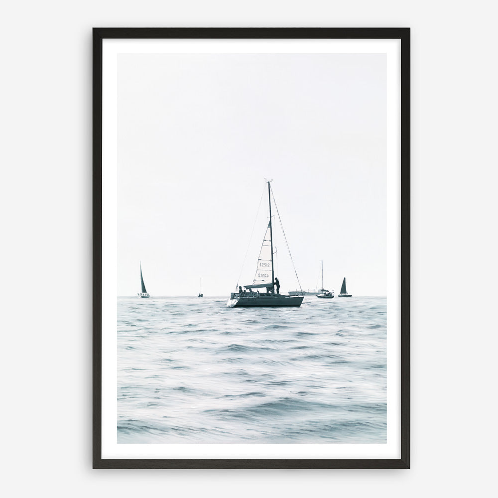 Shop Sailboats Art Print a coastal themed painted wall art print from The Print Emporium wall artwork collection - Buy Australian made fine art painting style poster and framed prints for the home and your interior decor room, TPE-756-AP