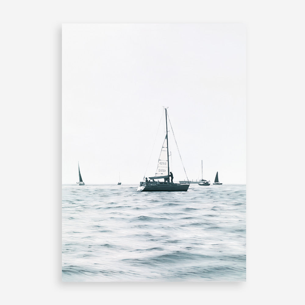 Shop Sailboats Art Print a coastal themed painted wall art print from The Print Emporium wall artwork collection - Buy Australian made fine art painting style poster and framed prints for the home and your interior decor room, TPE-756-AP