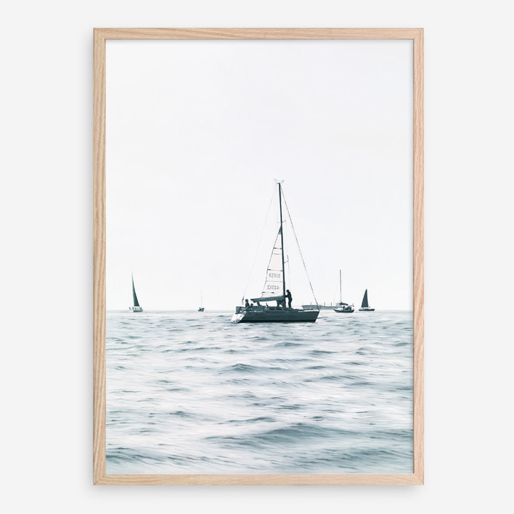 Shop Sailboats Art Print a coastal themed painted wall art print from The Print Emporium wall artwork collection - Buy Australian made fine art painting style poster and framed prints for the home and your interior decor room, TPE-756-AP
