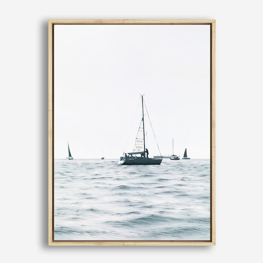 Shop Sailboats Canvas Print a coastal themed painted framed canvas wall art print from The Print Emporium artwork collection - Buy Australian made fine art painting style stretched canvas prints for the home and your interior decor space, TPE-756-CA-35X46-NF