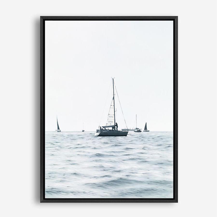 Shop Sailboats Canvas Print a coastal themed painted framed canvas wall art print from The Print Emporium artwork collection - Buy Australian made fine art painting style stretched canvas prints for the home and your interior decor space, TPE-756-CA-35X46-NF