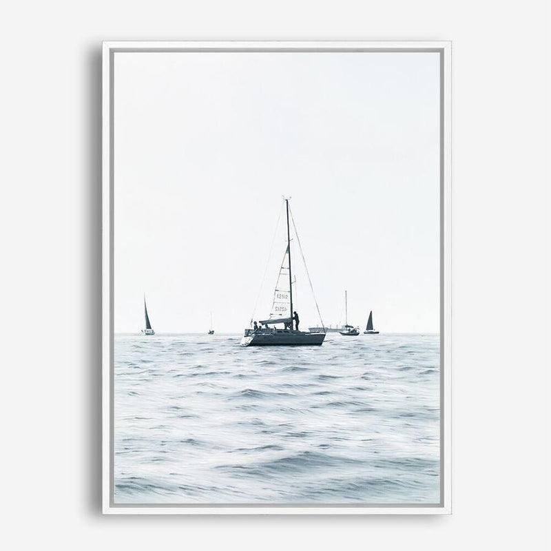 Shop Sailboats Canvas Print a coastal themed painted framed canvas wall art print from The Print Emporium artwork collection - Buy Australian made fine art painting style stretched canvas prints for the home and your interior decor space, TPE-756-CA-35X46-NF