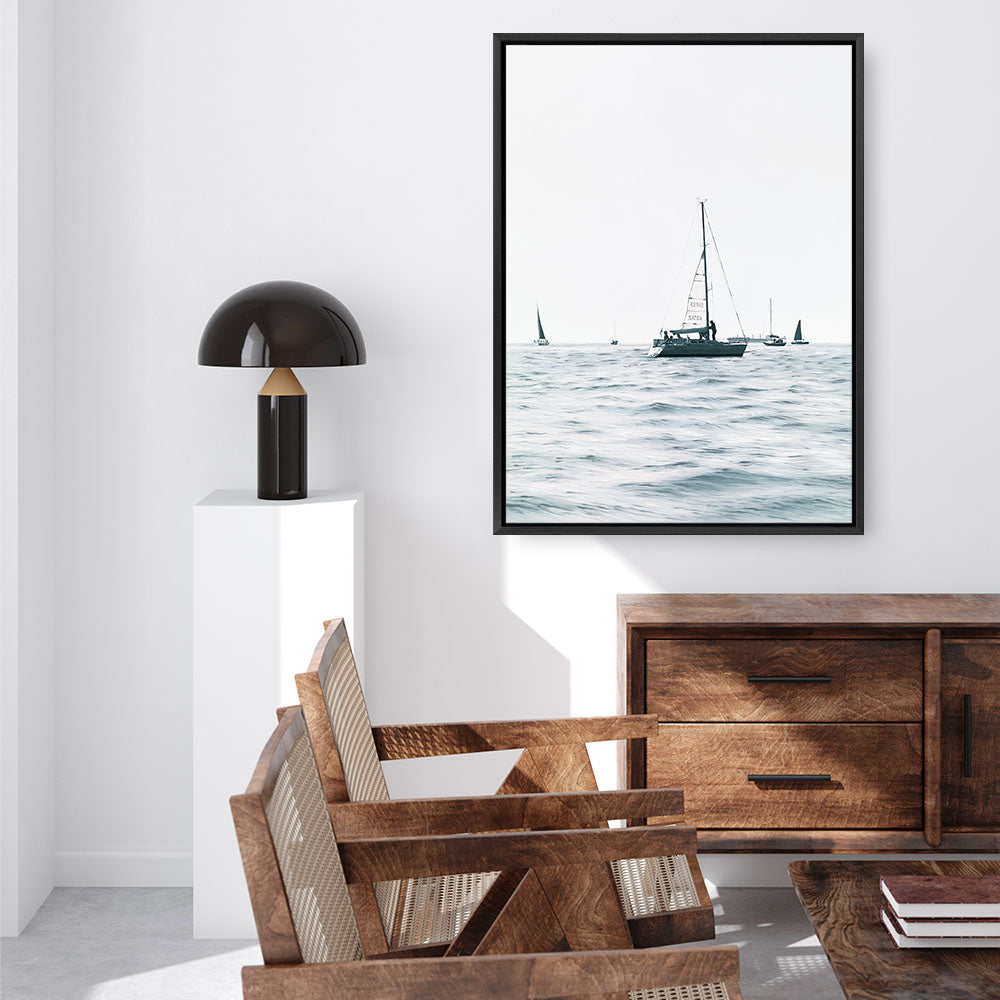 Shop Sailboats Canvas Print a coastal themed painted framed canvas wall art print from The Print Emporium artwork collection - Buy Australian made fine art painting style stretched canvas prints for the home and your interior decor space, TPE-756-CA-35X46-NF
