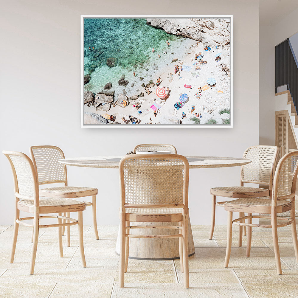 Shop Salento Beach Day I Photo Canvas Print a coastal themed photography framed stretched canvas print from The Print Emporium wall artwork collection - Buy Australian made prints for the home and your interior decor space, TPE-1188-CA-35X46-NF