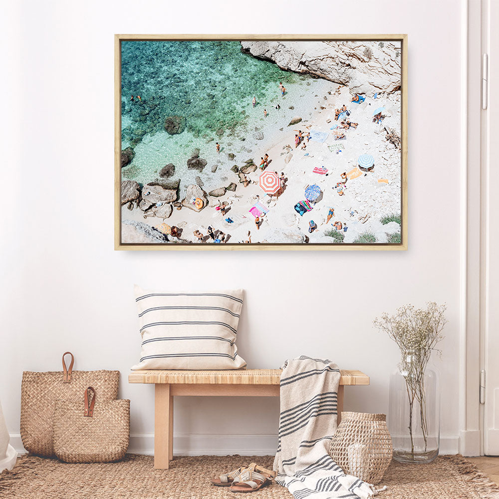 Shop Salento Beach Day I Photo Canvas Print a coastal themed photography framed stretched canvas print from The Print Emporium wall artwork collection - Buy Australian made prints for the home and your interior decor space, TPE-1188-CA-35X46-NF
