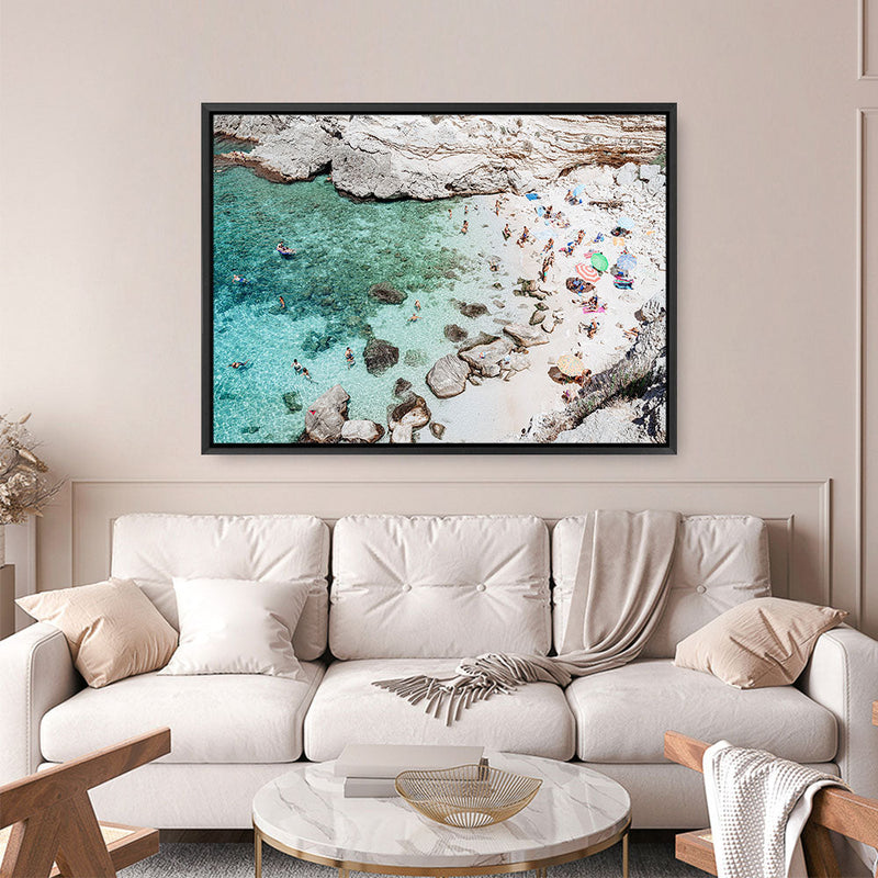 Shop Salento Beach Day II Photo Canvas Print a coastal themed photography framed stretched canvas print from The Print Emporium wall artwork collection - Buy Australian made prints for the home and your interior decor space, TPE-1190-CA-35X46-NF