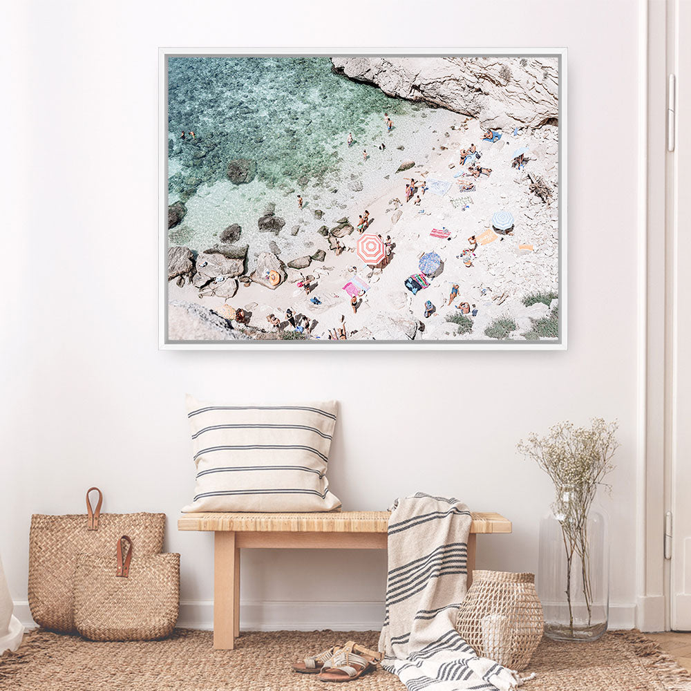 Shop Salento Beach Day III Photo Canvas Print a coastal themed photography framed stretched canvas print from The Print Emporium wall artwork collection - Buy Australian made prints for the home and your interior decor space, TPE-1226-CA-35X46-NF