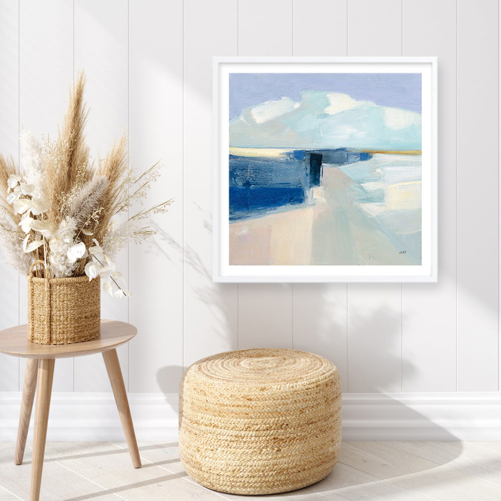 Shop Sand and Sky (Square) Art Print a painted abstract themed wall art print from The Print Emporium wall artwork collection - Buy Australian made fine art painting style poster and framed prints for the home and your interior decor room, TPE-WA-70758-AP