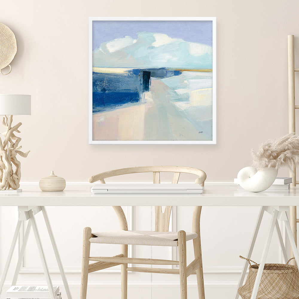 Shop Sand and Sky (Square) Art Print a painted abstract themed wall art print from The Print Emporium wall artwork collection - Buy Australian made fine art painting style poster and framed prints for the home and your interior decor room, TPE-WA-70758-AP
