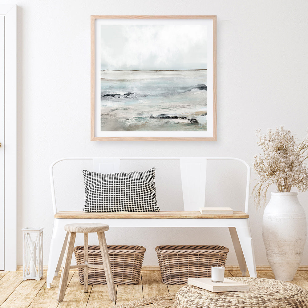Shop Sandy Bay (Square) Art Print a painted abstract themed wall art print from The Print Emporium wall artwork collection - Buy Australian made fine art painting style poster and framed prints for the home and your interior decor room, TPE-DH-223-AP