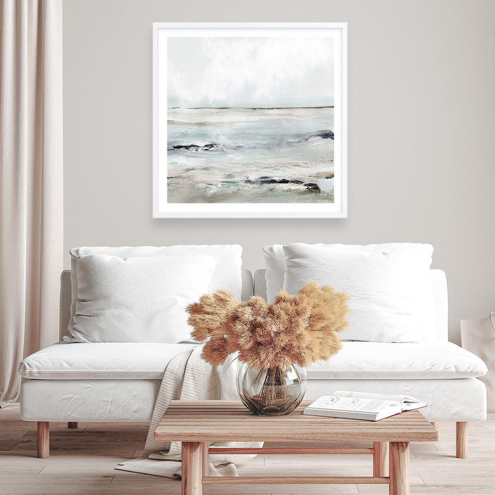 Shop Sandy Bay (Square) Art Print a painted abstract themed wall art print from The Print Emporium wall artwork collection - Buy Australian made fine art painting style poster and framed prints for the home and your interior decor room, TPE-DH-223-AP