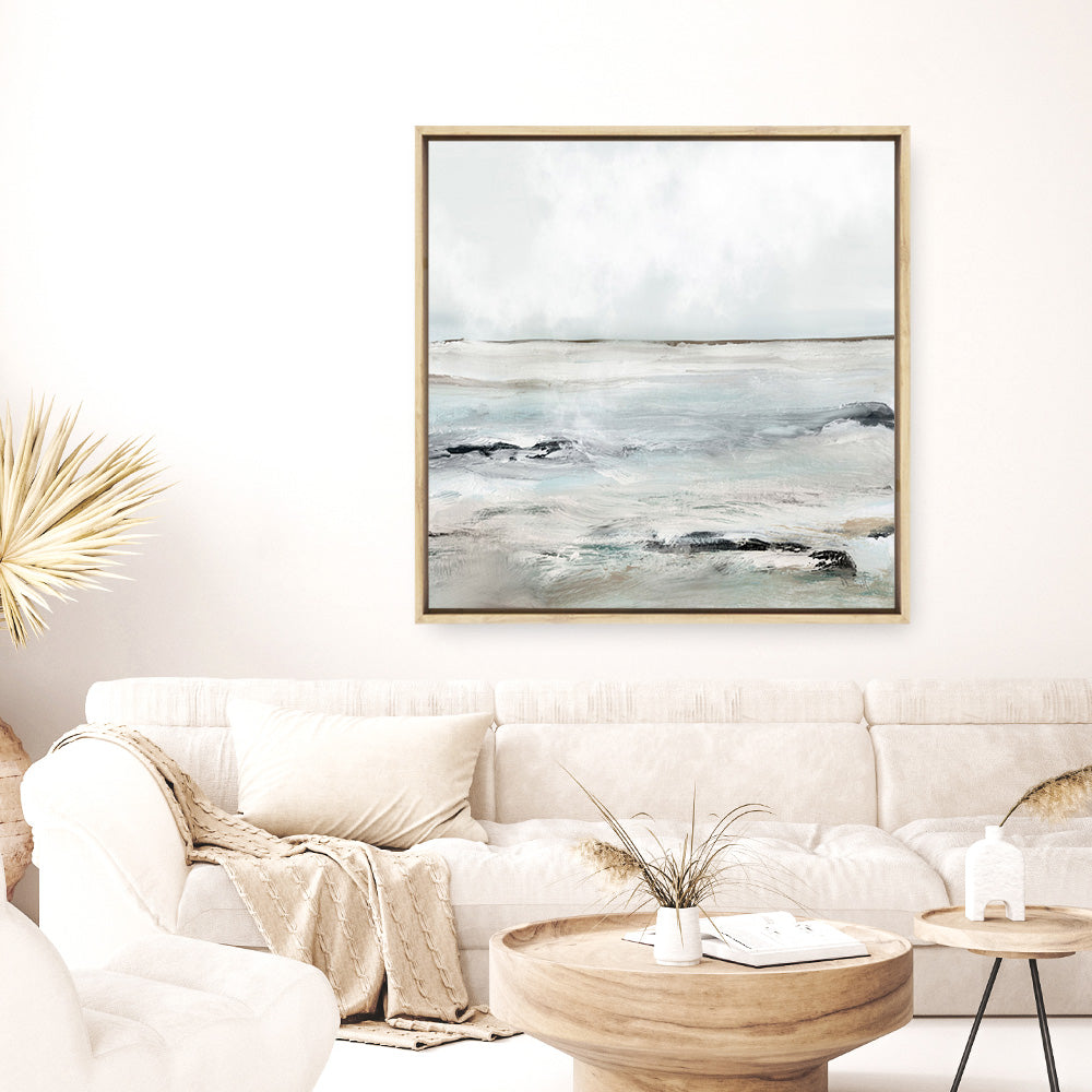 Shop Sandy Bay (Square) Canvas Print a painted abstract themed framed canvas wall art print from The Print Emporium artwork collection - Buy Australian made fine art painting style stretched canvas prints for the home and your interior decor space, TPE-DH-223-CA-40X40-NF