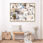Shop Santorini Architecture Photo Canvas Print a photography framed stretched canvas print from The Print Emporium wall artwork collection - Buy Australian made prints for the home and your interior decor space, TPE-1359-CA-35X46-NF