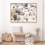 Shop Santorini Architecture Photo Canvas Print a photography framed stretched canvas print from The Print Emporium wall artwork collection - Buy Australian made prints for the home and your interior decor space, TPE-1359-CA-35X46-NF
