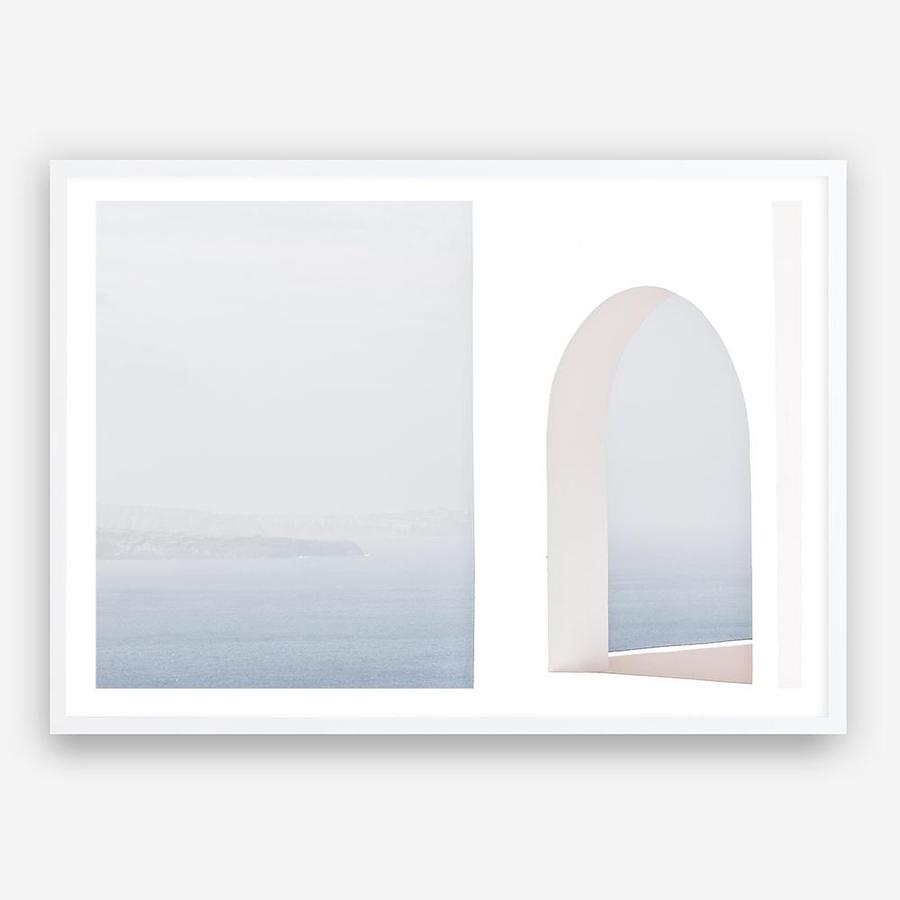 Shop Santorini Balcony II Photo Art Print a coastal themed photography wall art print from The Print Emporium wall artwork collection - Buy Australian made fine art poster and framed prints for the home and your interior decor, TPE-847-AP