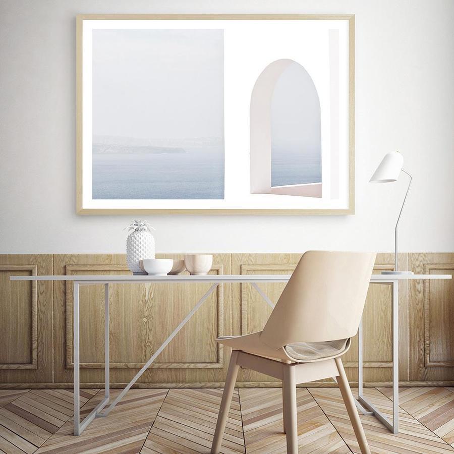 Shop Santorini Balcony II Photo Art Print a coastal themed photography wall art print from The Print Emporium wall artwork collection - Buy Australian made fine art poster and framed prints for the home and your interior decor, TPE-847-AP