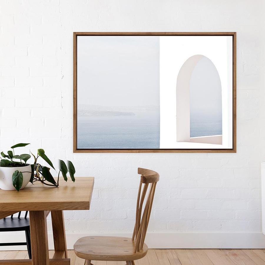 Shop Santorini Balcony II Photo Canvas Print a coastal themed photography framed stretched canvas print from The Print Emporium wall artwork collection - Buy Australian made prints for the home and your interior decor space, TPE-847-CA-35X46-NF