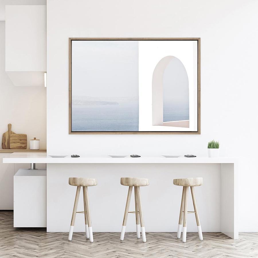 Shop Santorini Balcony II Photo Canvas Print a coastal themed photography framed stretched canvas print from The Print Emporium wall artwork collection - Buy Australian made prints for the home and your interior decor space, TPE-847-CA-35X46-NF